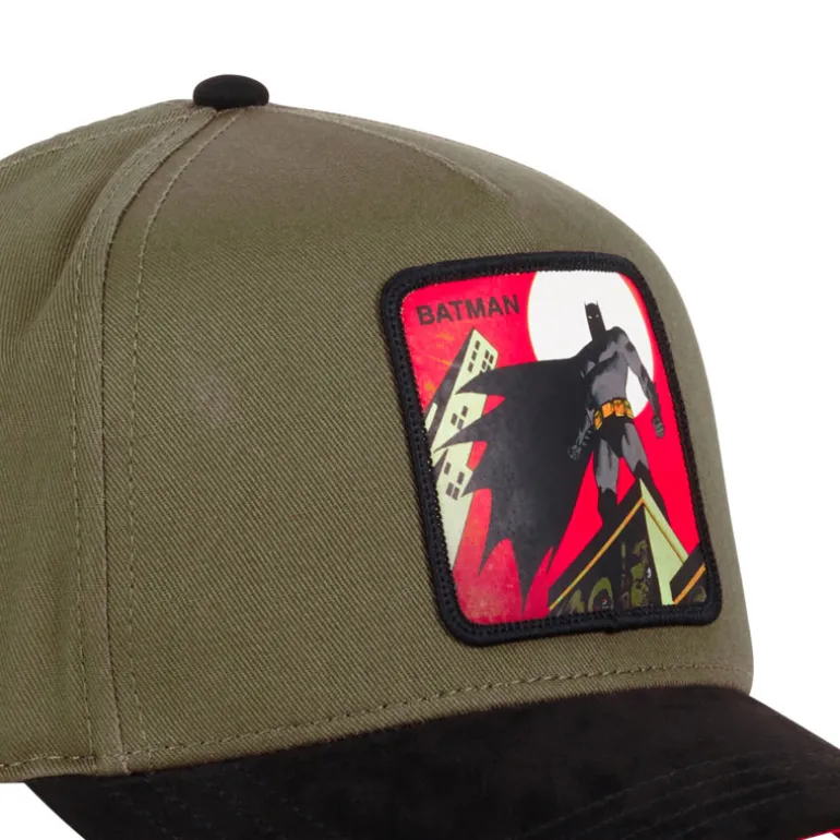 Casquette Baseball Bi matière coton/suédine Dc Comics Batman Snapback Marron - Capslab