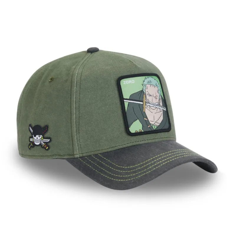 Casquette Baseball One Piece Roronoa Zoro Snapback - Verte - Capslab