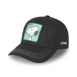 Casquette Baseball Peanuts Snoopy Snapback Noir Capslab