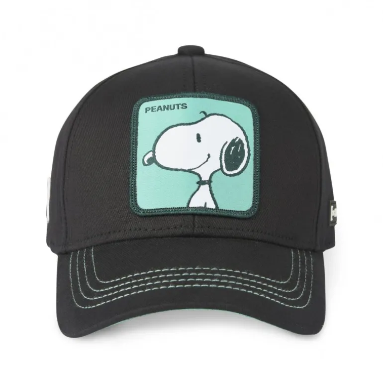 Casquette Baseball Peanuts Snoopy Snapback Noir Capslab