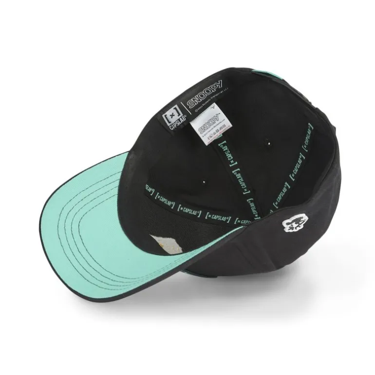Casquette Baseball Peanuts Snoopy Snapback Noir Capslab