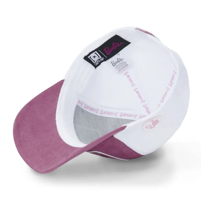 Casquette Baseball Suédine Barbie Snapback Rose - Capslab