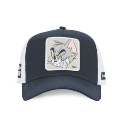 Casquette Baseball Tom Et Jerry Snapback Bleu Marine - Capslab