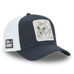 Casquette Baseball Tom Et Jerry Snapback Bleu Marine - Capslab