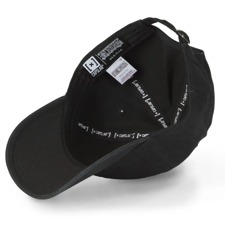 Casquette Dad cap One Piece Strapback / Boucle - Noire - Capslab