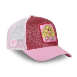 Casquette Trucker Barbie Snapback Effet Brillant - Rose - Capslab