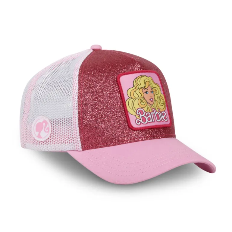 Casquette Trucker Barbie Snapback Effet Brillant - Rose - Capslab