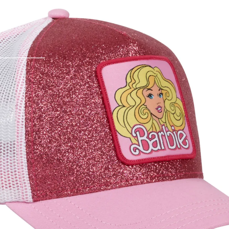 Casquette Trucker Barbie Snapback Effet Brillant - Rose - Capslab