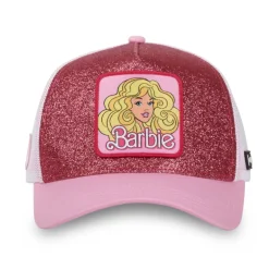 Casquette Trucker Barbie Snapback Effet Brillant - Rose - Capslab