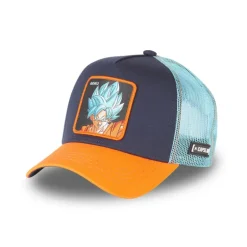 Casquette Trucker Dragon Ball Super Goku Snapback Bleu Capslab