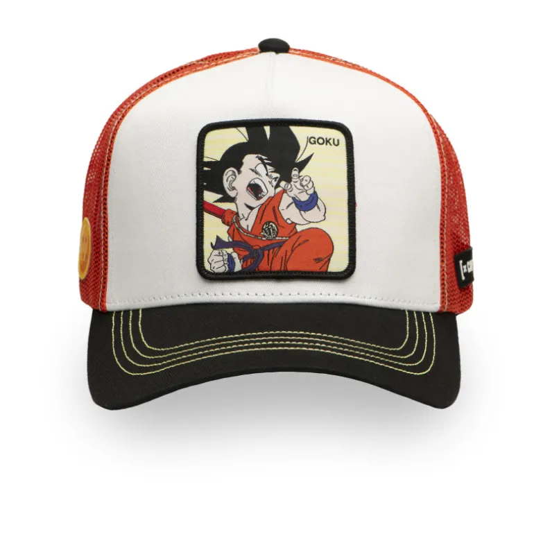 Casquette Trucker Dragon Ball Goku Snapback Blanche - Capslab
