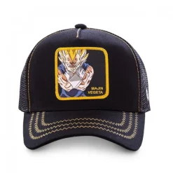 Casquette Trucker Dragon Ball Z Vegeta Snapback Noir Capslab