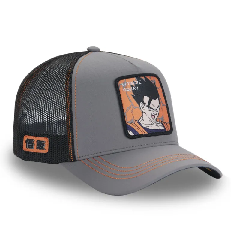 Casquette Trucker Dragon Ball Z Gohan Snapback - Grise - Capslab