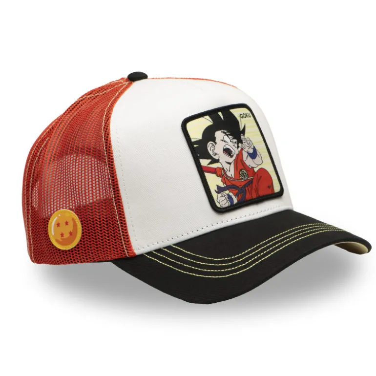 Casquette Trucker Dragon Ball Goku Snapback Blanche - Capslab