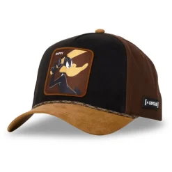 Casquette Trucker en Suedine Looney Tunes Daffy Duck Snapback - Marron - Capslab