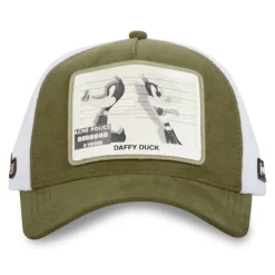 Casquette Trucker en Suedine Looney Tunes Daffy Duck Snapback - Verte - Capslab