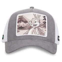 Casquette Trucker en Suedine Looney Tunes Bugs Bunny Snapback - Grise - Capslab