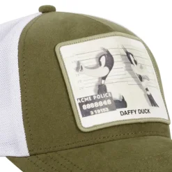 Casquette Trucker en Suedine Looney Tunes Daffy Duck Snapback - Verte - Capslab