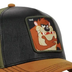 Casquette Trucker en Suedine Looney Tunes Taz Snapback - Noire - Capslab