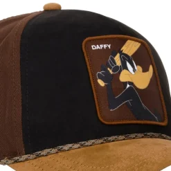 Casquette Trucker en Suedine Looney Tunes Daffy Duck Snapback - Marron - Capslab
