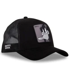 Casquette Trucker en Suedine Looney Tunes Daffy Duck Snapback - Noire - Capslab