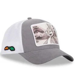 Casquette Trucker en Suedine Looney Tunes Bugs Bunny Snapback - Grise - Capslab