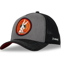 Casquette Trucker Looney Tunes Bugs Bunny Snapback Effet Denim - Noire - Capslab