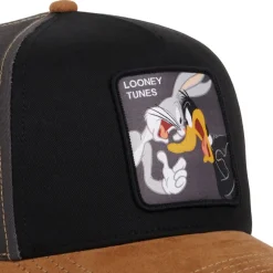 Casquette Trucker Looney Tunes Bugs Bunny, Daffy Duck Snapback Bi-Matière - Noire - Capslab