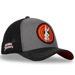 Casquette Trucker Looney Tunes Bugs Bunny Snapback Effet Denim - Noire - Capslab