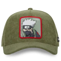 Casquette Trucker Naruto Shippuden Kakashi Snapback Velours Côtelé - Verte - Capslab