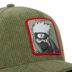 Casquette Trucker Naruto Shippuden Kakashi Snapback Velours Côtelé - Verte - Capslab