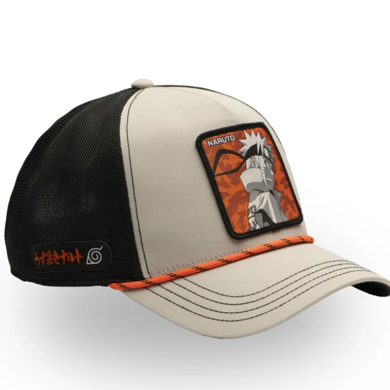 Casquette Trucker Naruto Shippuden Hokage Snapback Beige - Capslab
