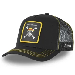 Casquette Trucker One Piece Snapback Noir Capslab