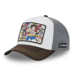 Casquette Trucker One Piece Crew Snapback - Marron - Capslab