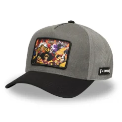 Casquette Trucker One Piece Luffy, Roronoa Zoro, Nami, Sanji Snapback Grise - Capslab