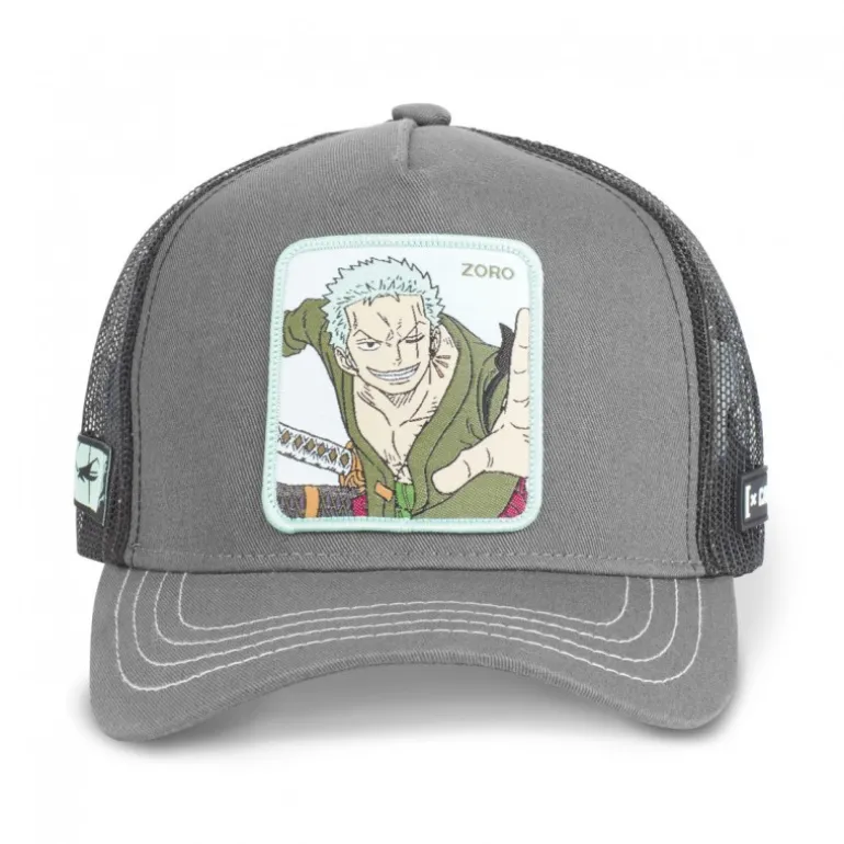 Casquette Trucker One Piece Roronoa Zoro Snapback Gris Capslab