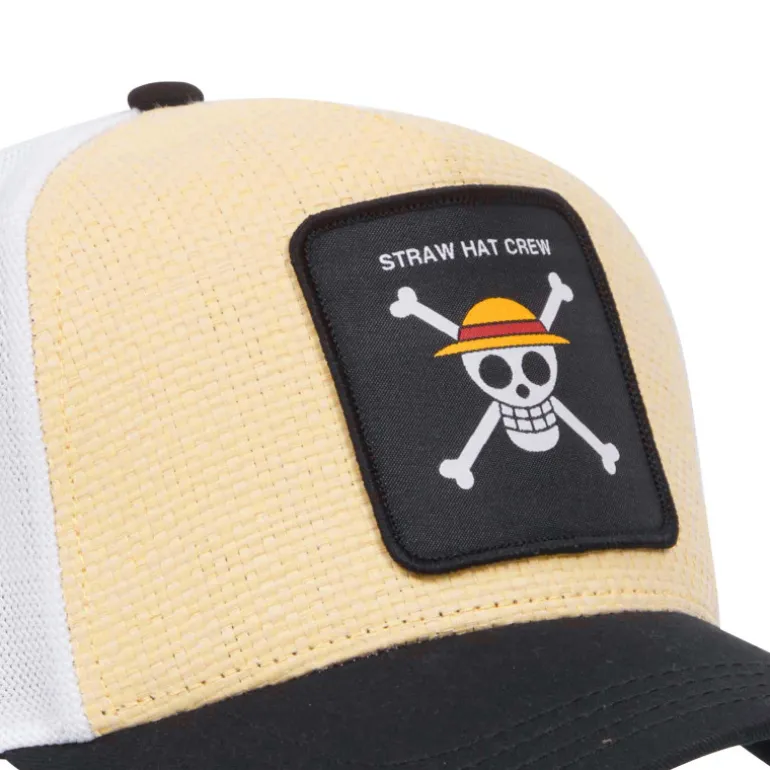 Casquette Trucker One Piece Jolly Roger Snapback - Beige - Capslab