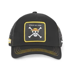 Casquette Trucker One Piece Snapback Noir Capslab