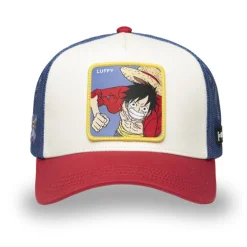 Casquette Trucker One Piece Luffy Snapback Blanche - Capslab