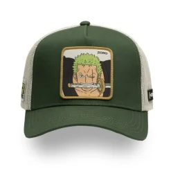 Casquette Trucker One Piece Roronoa Zoro Snapback Verte - Capslab