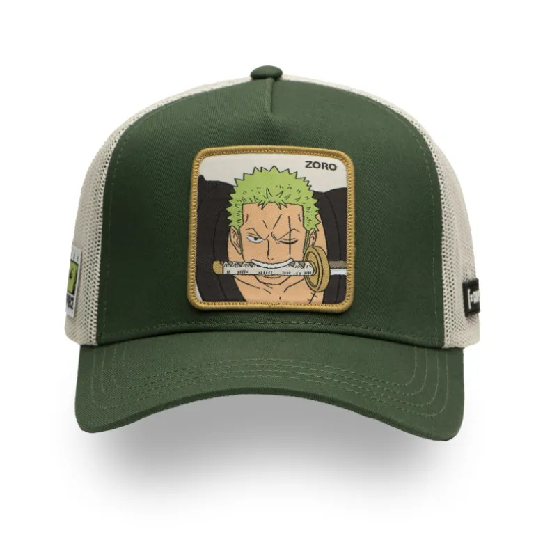 Casquette Trucker One Piece Roronoa Zoro Snapback Verte - Capslab