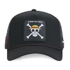Casquette Trucker One Piece Jolly Roger Snapback - Noire - Capslab