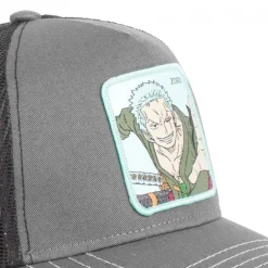 Casquette Trucker One Piece Roronoa Zoro Snapback Gris Capslab