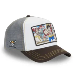 Casquette Trucker One Piece Crew Snapback - Marron - Capslab