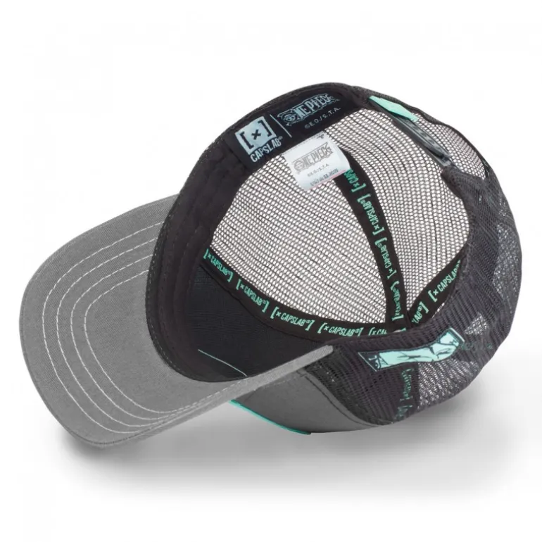 Casquette Trucker One Piece Roronoa Zoro Snapback Gris Capslab