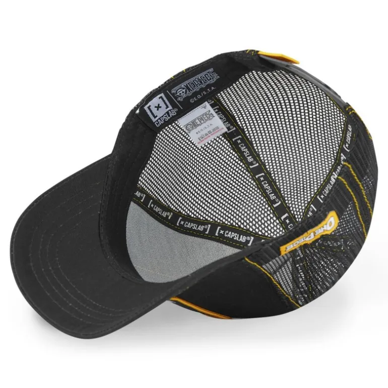 Casquette Trucker One Piece Snapback Noir Capslab
