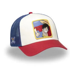 Casquette Trucker One Piece Luffy Snapback Blanche - Capslab