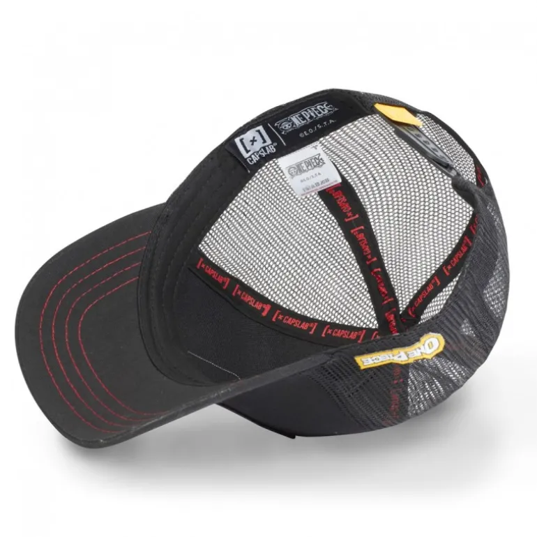 Casquette Trucker One Piece Snapback Noir Capslab