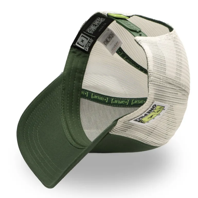 Casquette Trucker One Piece Roronoa Zoro Snapback Verte - Capslab