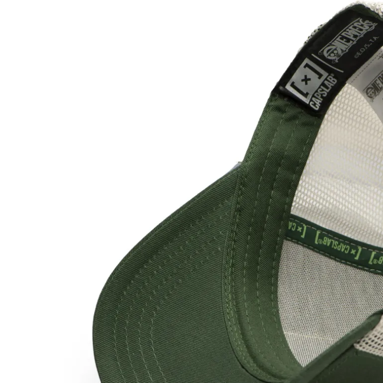 Casquette Trucker One Piece Roronoa Zoro Snapback Verte - Capslab